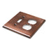 Hand Hammered Combo Toggle Duplex Light Switch Wall Plate - Pure Copper